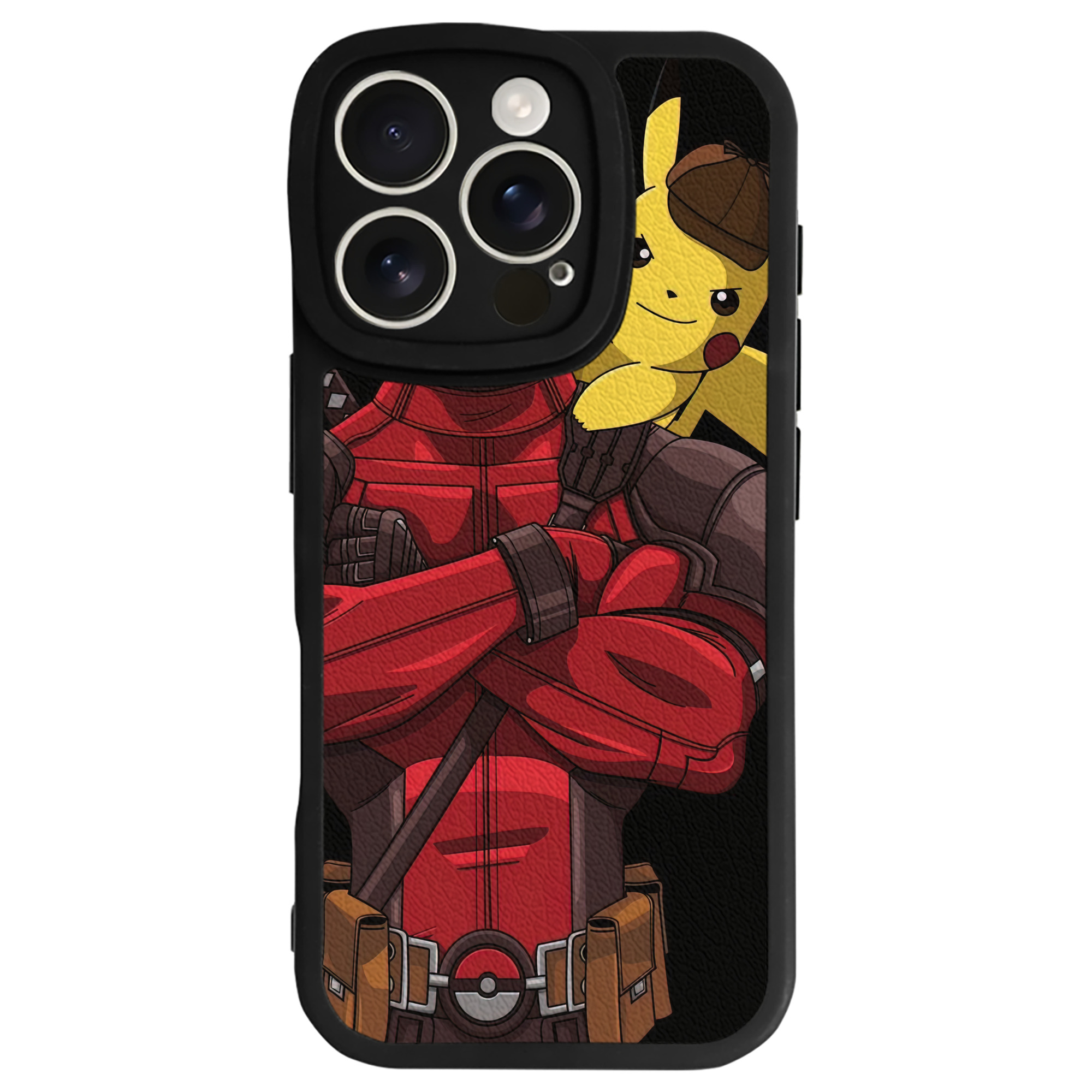 （画像用） Deadpool デッドプール 【iPhone 16シリーズ対応】シリコンスマホケース（レザー調） 材質：シリコン